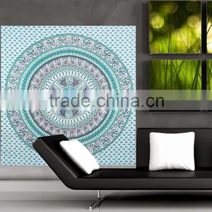 Mandala Elephant Tapestry, Wall Hanging Tapestry, Indian Mandala Tapestries Supplier Export Indian Art Mandala Home Decor Items thumbnail-3