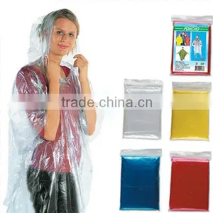 2014 Transparent Pvc Rainwear Raincoat in Bag Adult Pocket Raincoat thumbnail-1