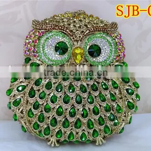 Latest Crystal Handbag in Funny Owl Pattern With Rhinestone in a Good Appearance for Party thumbnail-1