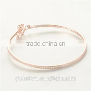 Fashion Jewelry 14K Gold Plated Anklets Bangles With Clear Cz thumbnail-5