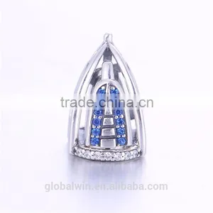 Tourist Season 2016 Unique Building Dubai Burj AI Arab Charm Design Crystal Wholesale Trading Charm X386 thumbnail-3