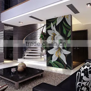 SMM05 Flower Pattern Mosaic Hand Cutting Mossic Mural Wall Decoration Mosaic thumbnail-1