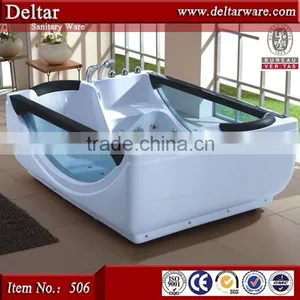 1800mm 2 Person Indoor Hot Tub, Two Side Glass Bathtub, Freestanding Bathtub Popular Acrylic Bathtubs thumbnail-1