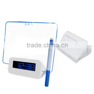 Home Electronic Sparkle Acrylic Alarm Clock LED Memo Board thumbnail-3