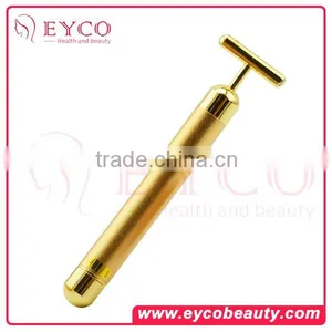 T-shaped Beauty Bar 24k Golden Vibrating Facial Massager 24K Lifting Beauty Esthetic Bar thumbnail-4