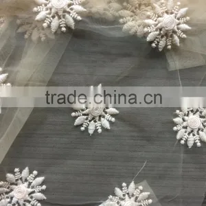 Embroidery on Net Fabric With Cotton Thread thumbnail-1