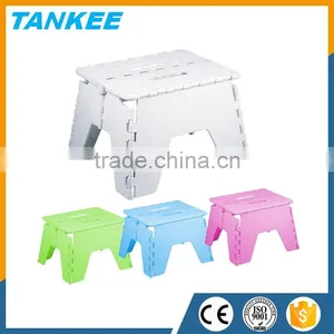 Popular Plastic Kids Folding Step Stool,customized Square Ottoman,colorful Step Stool for Kids thumbnail-2