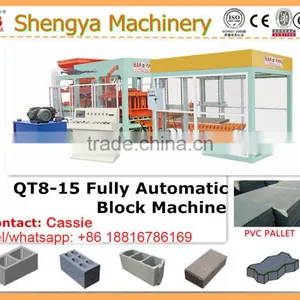 Shengya QT8-15 German Technology Full Automatically Baking-free Concrete Block Product Machinery China Supplier thumbnail-1