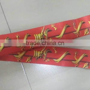 SGS 50*2mm Heat Transfer Dragon Pattern Guitar Strap thumbnail-1
