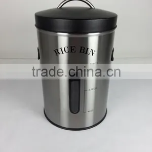Stainless Steel Windowing Storage Jars With Difference Size thumbnail-2