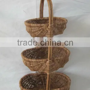 Three Folded Willow Sundries Basket thumbnail-1