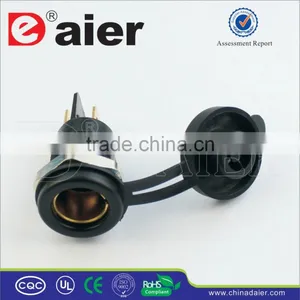 12V Auto Socket With Hexagonal Nut And Waterproof Merit Cover thumbnail-1
