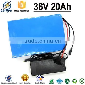 Oem PVC Case 10s 30a BMS 36v Lithium Ion Battery Pack for Ebike Built in 2000mah 18650 Cell thumbnail-1