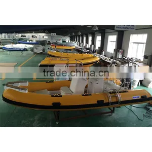 China Manufacturer Made New 17ft RIB Rigid Hypalon Inflatable Sport Fishing Boats for Sale With Japan Outboard Engine Motor thumbnail-3