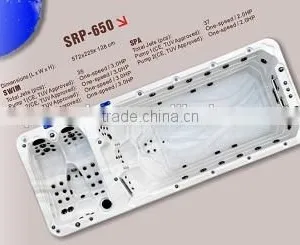 Wonderful Design Acrylic Outdoor Swimming Pool/swim Spa With Massage Area SRP-650 thumbnail-5
