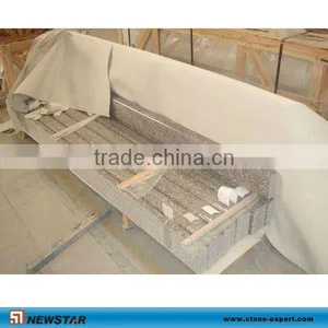 G664 Red Granite Tombstone thumbnail-1