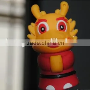 Wholesale PVC Soft Rubber Creative Usb Stick Cute Cartoon Dragon Zodiac Usb Sticker thumbnail-3