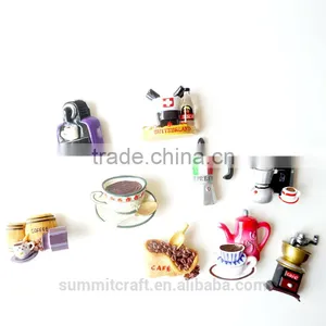Creative Coffee Machine Custom Resin 3d Fridge Magnet Refrigerator thumbnail-3