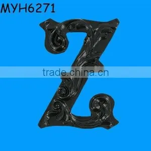 Black Resin Alphabet Letter z Crafts thumbnail-1