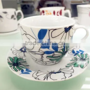 Porcelain Ceramic Tea Coffee Cup and Saucer for Customize thumbnail-1
