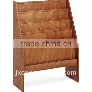 5 Tier Wood Magazine Display Rack thumbnail-1