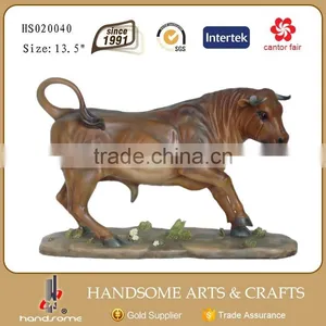 13.5 Inch Resinic Cattle for Garden Decorations Resin Cow thumbnail-1