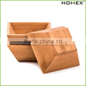 Bamboo Stackable Bowls for Salad, Pasta, Fruit Homex_BSCI Factory thumbnail-1