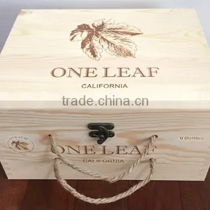 Two Layers of Six Bottles Wooden Boxes thumbnail-1