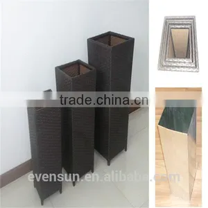 Outdoor PE Rattan Frame Garden Flower Pot thumbnail-1