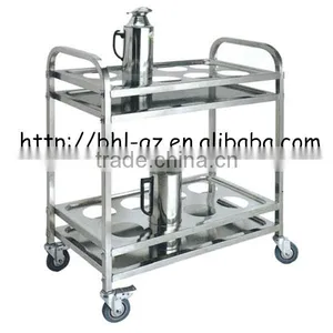 Guangzhou Wholesale Hotel Supplies Stainless Steel Trolley Tea Pot Storage Trolleys Tea Serving Trolley C268 thumbnail-1