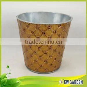 Handicraft Home Decor Display Leather and Metal Indoor Hanging Flower Pots thumbnail-6