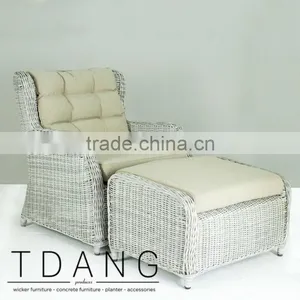 Driago Wicker Lounge Chair With Ottoman - Luxury Relax Wicker Chair thumbnail-1