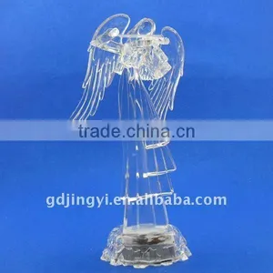 Hot Selling Acrylic Christmas Angels Figurines With LED Lighted thumbnail-3