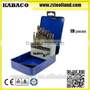 19PC COBALT DRILL BIT SET, 1MM - 10MM HSS DRILL BITS FOR METAL DRILLING thumbnail-1