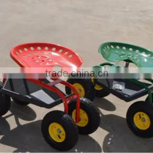 TC4501B Metal Seat Garden Work Seat Cart With Four Wheels TC4501B thumbnail-4