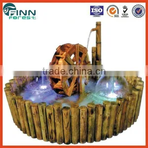 Indoor Fountain With Wooden Basin for Home or Office Use thumbnail-1
