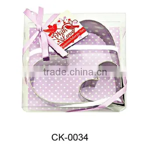 Heart Shaped Stainless Steel 2pcs Cookie Cutter thumbnail-1