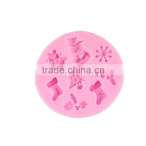 Snow Christmas Silicone Mould Handmade Soap Cake Decorating Die DIY Baking Tool 1688 Agent thumbnail-3