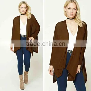 Girls Stylish Women Fashion Latest Design Korean Style Contemporary Side-Slit Cardigan for Women Wholesale CUSTOM thumbnail-1