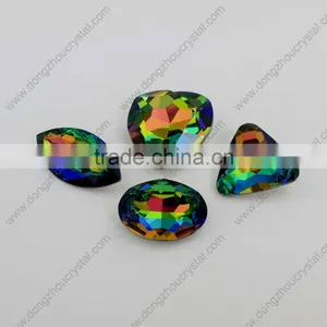 Machine Cut Decorative Crystal Glass Stone With Metal Claw thumbnail-2
