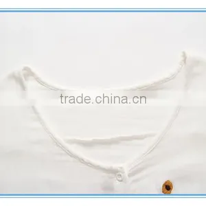 Half Sleeves V Neck Cotton Embroidery Breathable Fashion Lady Shirt thumbnail-4