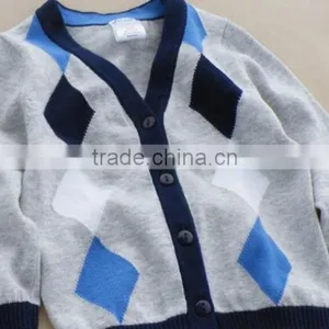 Juniors Cardigan Sweaters Children Boys Argyle Cardigan Sweater thumbnail-2