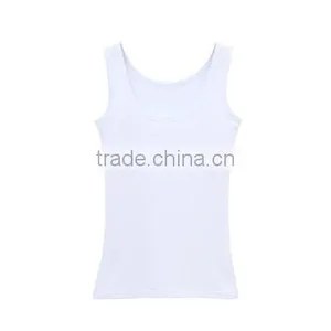 Trade Assurance Promotional 100% Cotton Custom Women Blank Tank Top thumbnail-4