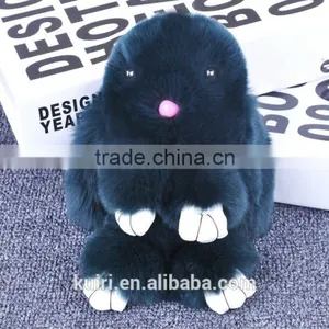 2017 Hot Sales Type Funny Rabbit Fur Dolls Bag Charms Woman Rex Rabbit Fur Poms Colourful Bag Pendant thumbnail-4