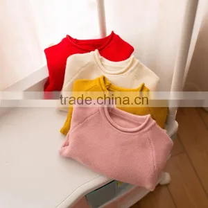 S32892W Children Sweater Knitted Sweater Pure Color Pullovers Sweaters thumbnail-4