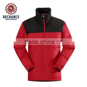 H1058 Mens Fashion Coat High Warm Collar Winter Jackets Contrast Color Quilted Coat thumbnail-1