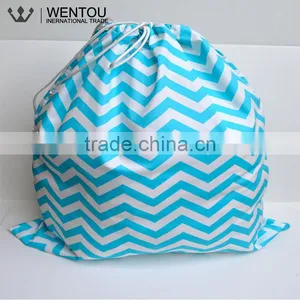 Monogramed Chevron Laundry Bag With Drawstring thumbnail-6