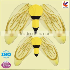 Factory Outlet Net Yarn Yellow Bee Pattern Wholesale Butterflt Wings for Sales thumbnail-1