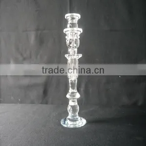 Transparent K9 Crystal Candle Holder,Crystal Beads Candelabra Crystal Candle Holder For Wedding Table Decoration thumbnail-3