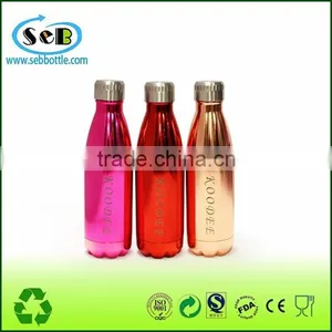 Best Selling Double Wall COLA Shaped Stainless Steel Vacuum Water Bottle thumbnail-2